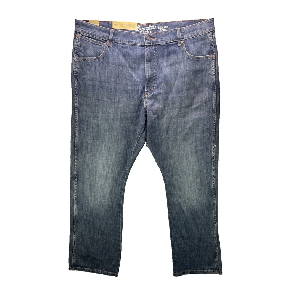 Wrangler Jeans Mens 40x34 Blue Retro Relaxed Bootcut Stretch Denim NWT